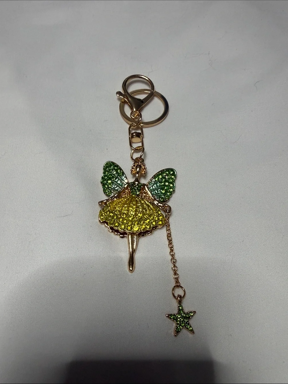 Set of 2 Fairy Ballerina Keychain Charm - Blue & Yellow